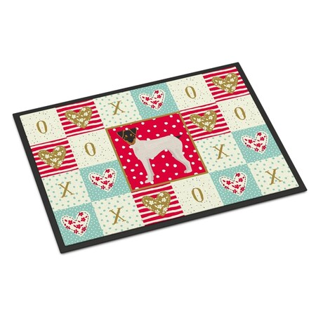 Carolines Treasures 24 x 36 in. Japanese Terrier Love Indoor or Outdoor Mat CK5851JMAT